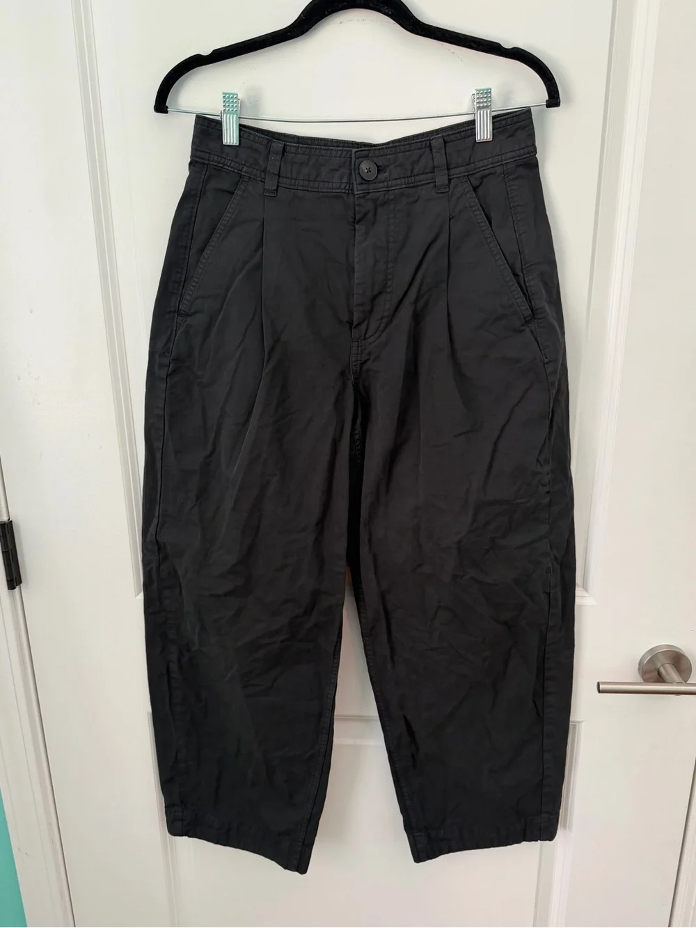 Everlane THE EVERYWHERE PANT Size 2 in Black Barrel Pant